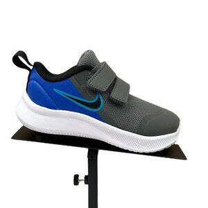 Nike Toddler Boy's Slip-on Running Shoes Size 9‎ Blue/Gray Lightweight & Comfy